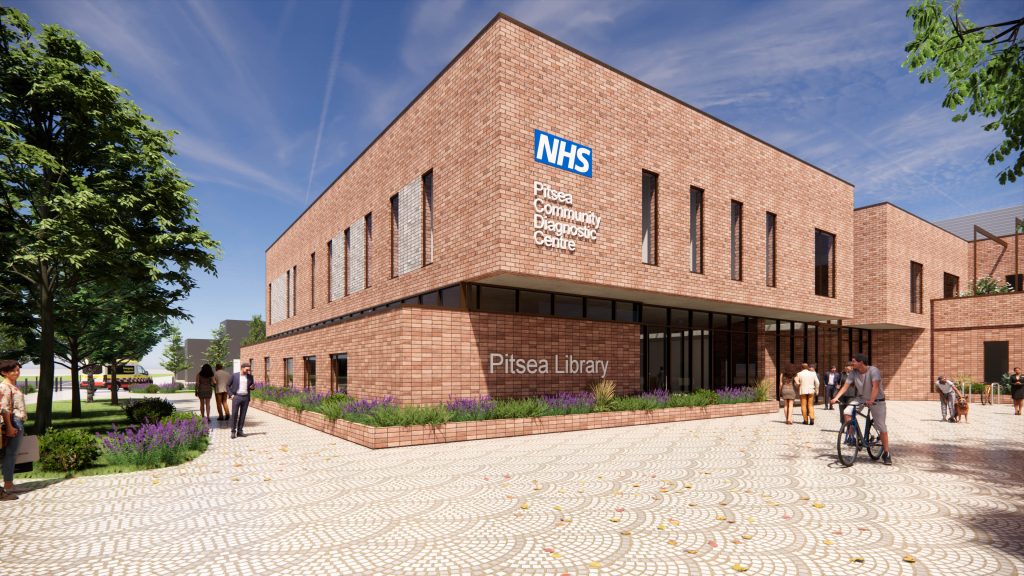 Computer generated image of what the Pitsea Community Diagnostic Centre will look like