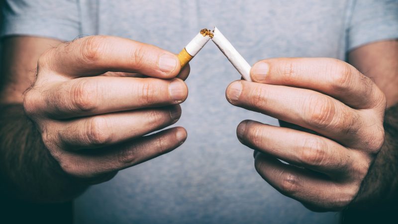 Quit,Smoking,-,Male,Hand,Crushing,Cigarette
